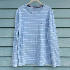 Tommy Hilfiger Light Blue Striped Long Sleeve Shirt